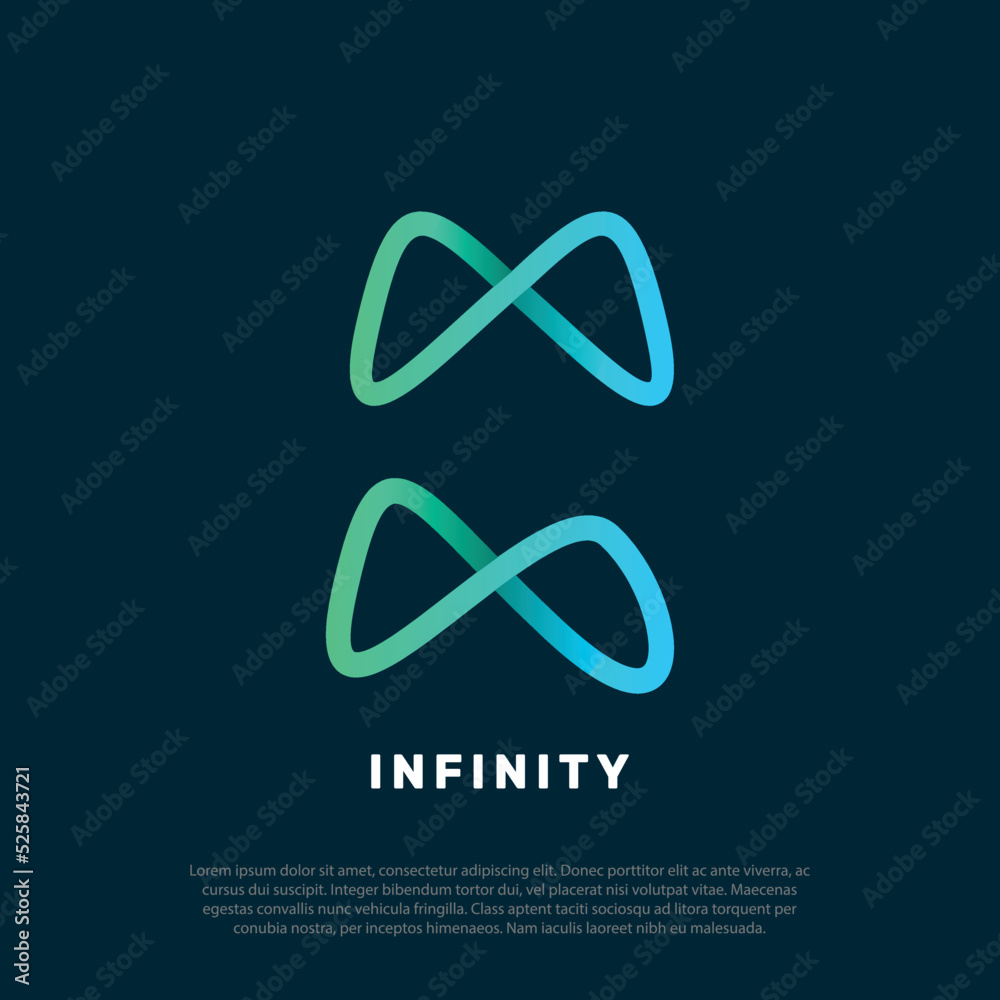 Abstract Vector Logo Design Template. Creative Infinity Concept Icon Abstract Vector Logo Design Template. Creative Infinity Concept Icon