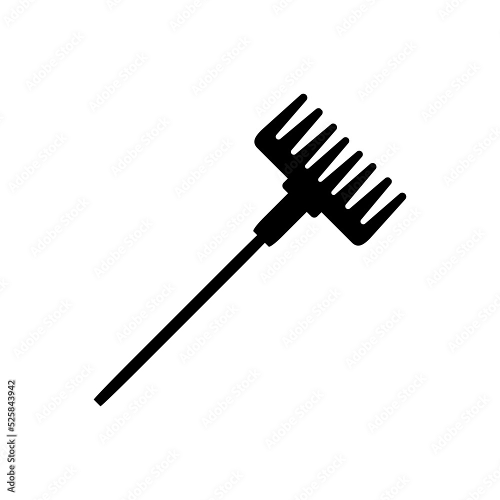 rake icon vector illustration logo template for many purpose. Isolated on white background. rake icon vector illustration logo template for many purpose. Isolated on white background.