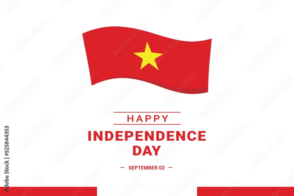 Vietnam Independence Day. Vector Illustration. The illustration is suitable for banners, flyers, stickers, cards, etc.