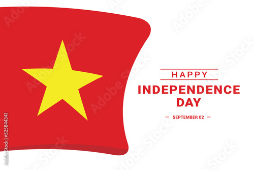 Vietnam Independence Day. Vector Illustration. The illustration is suitable for banners, flyers, stickers, cards, etc.