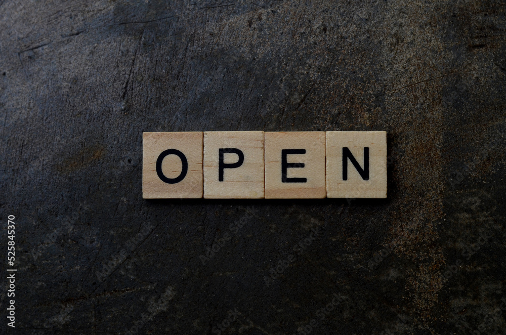 open text on wooden square, business motivation quotes