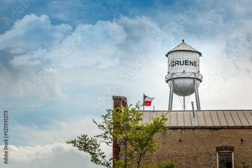 Low Angle View Of Water Tower Against Sky In Gruene, Texas photo