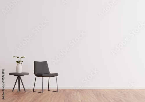 Minimalist modern living room interior background  living room in Scandinavian style  empty wall mockup  3d rendering