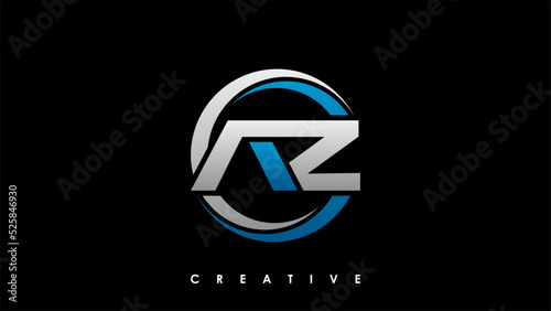 AZ Letter Initial Logo Design Template Vector Illustration