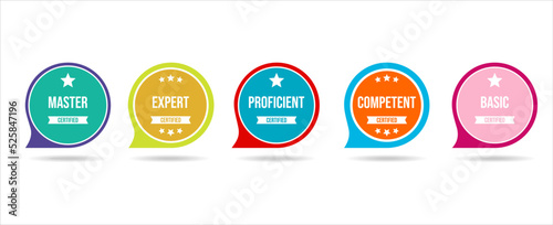Collection of certified badge vector template  