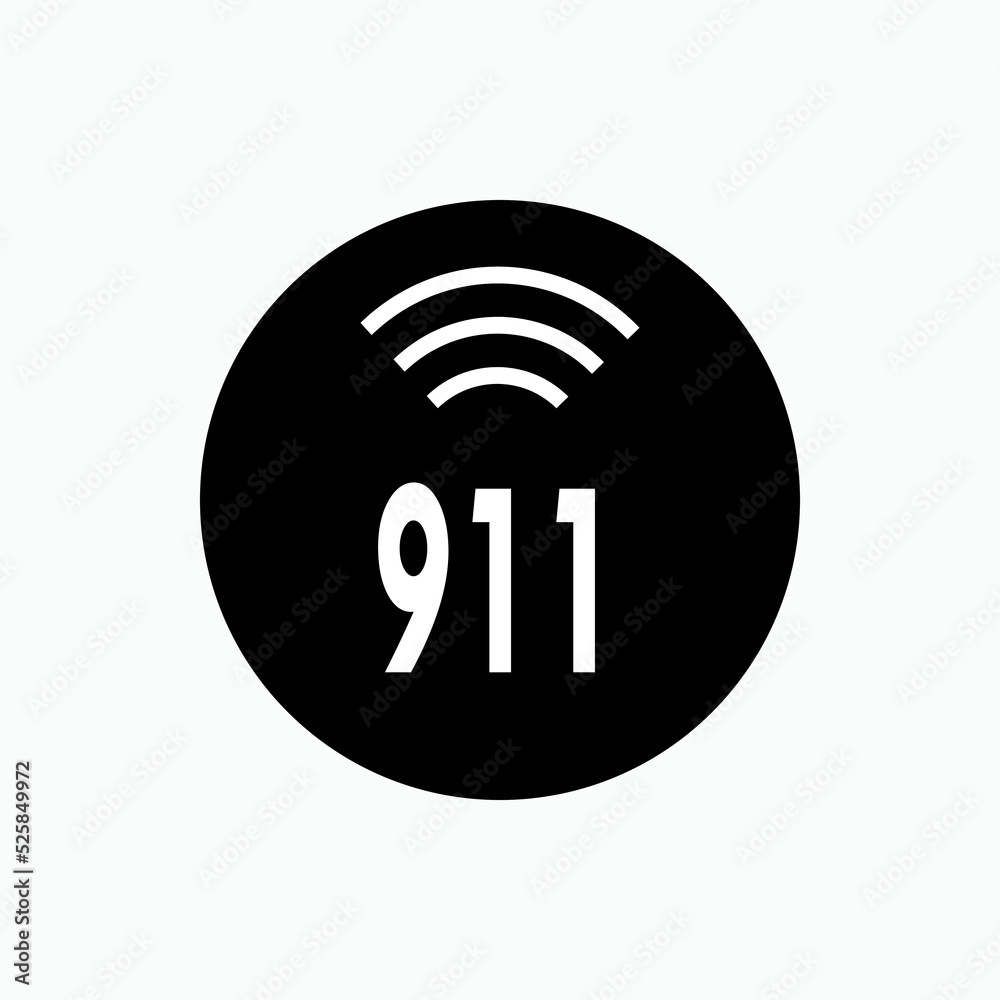 911 Emergency Call. Hotline Phone Number Symbol - Vector. 911 Emergency Call. Hotline Phone Number Symbol - Vector.