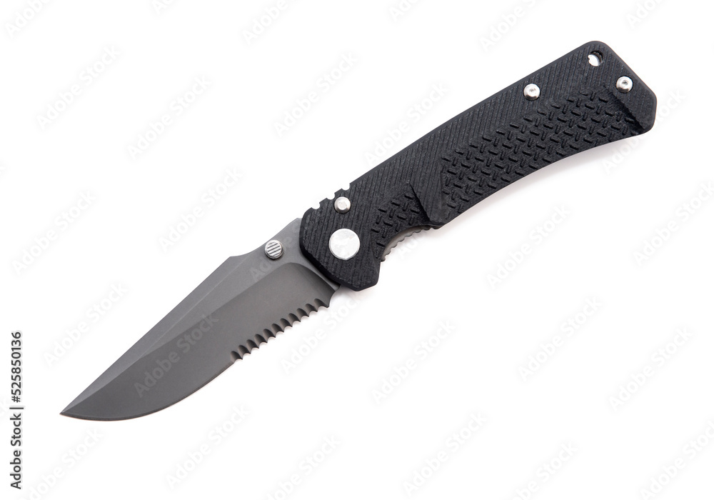 folding pocket knife on white background folding pocket knife on white background