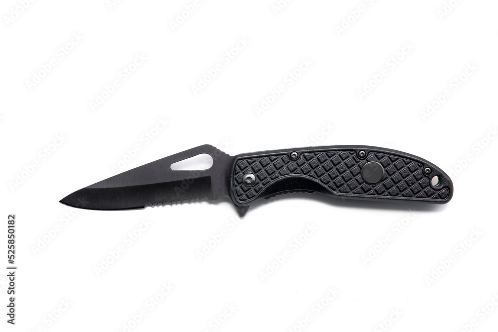 folding pocket knife on white background folding pocket knife on white background