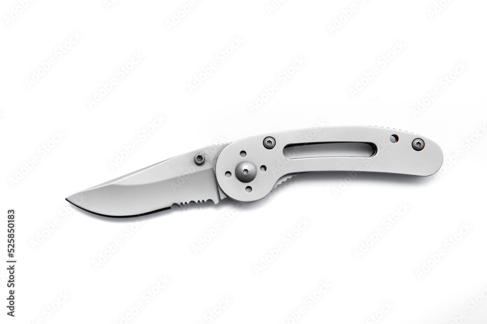 folding pocket knife on white background folding pocket knife on white background