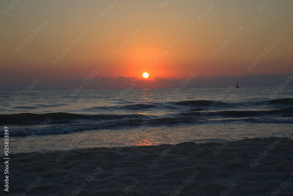 sunset over the sea