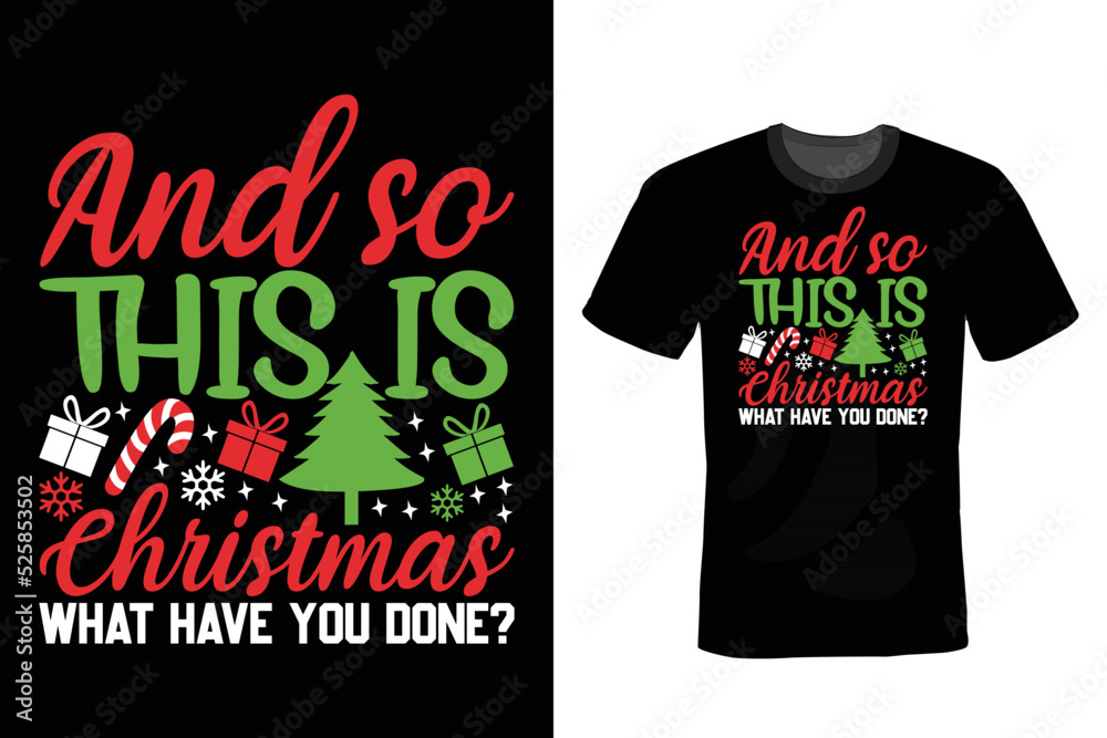 And so this is Christmas, and what have we done, Christmas T shirt design, vintage, typography