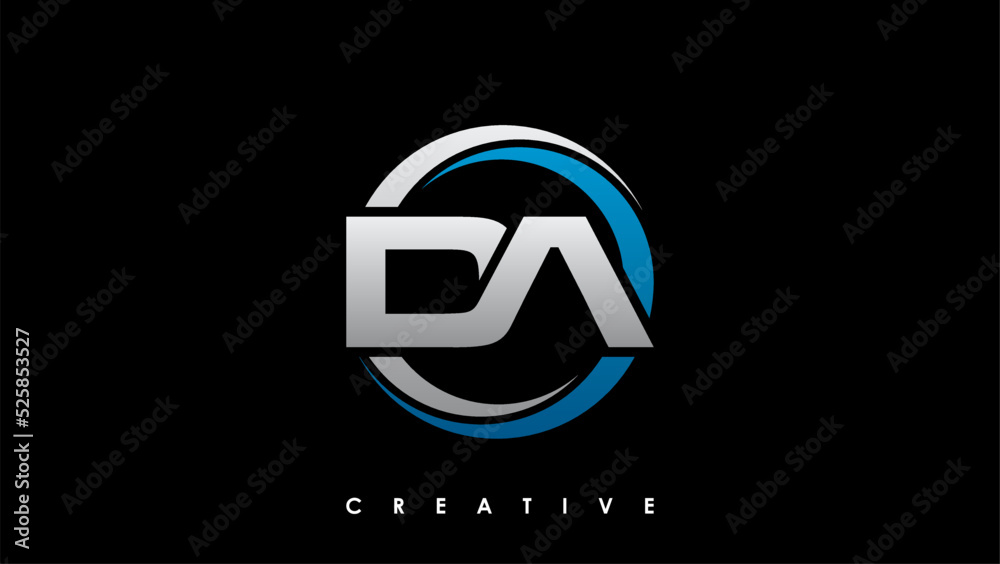 DA Letter Initial Logo Design Template Vector Illustration