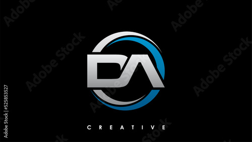 DA Letter Initial Logo Design Template Vector Illustration