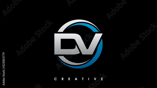Free Download DV Letter Initial Logo Design Template Vector Illustration - GFXLoad