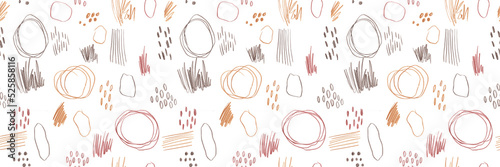 Hand drawn abstract seamless pattern with abstract elements. Trendy abstractwallpaper