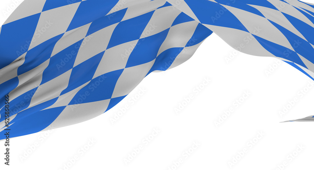 bavarian flag wide panorama oktoberfest background with white blue bavaria isolated white background
