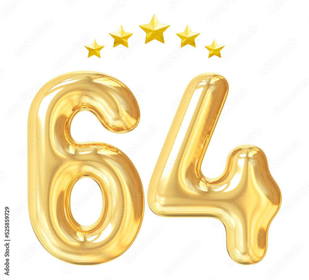 64 years anniversary golden number 64 years anniversary golden number