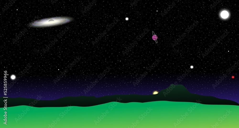Exoplanet's Nice Sky with sunrise Exoplanet's Nice Sky with sunrise