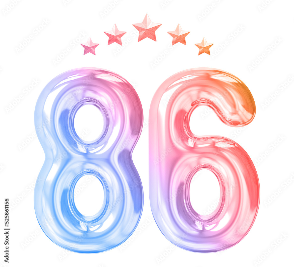 86 years anniversary gradient number 86 years anniversary gradient number