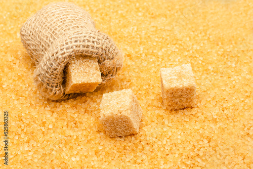 Refined cane sugar in a bag