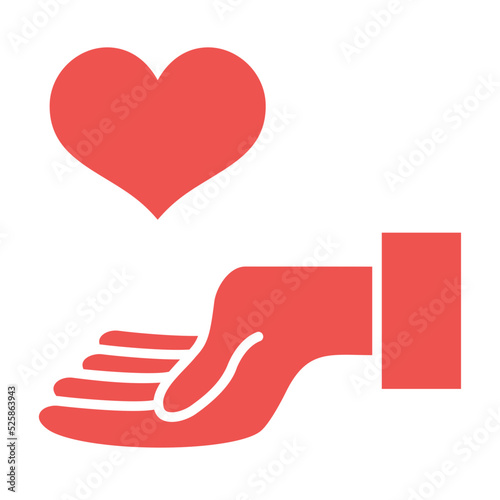 Give Heart Multicolor Glyph Icon