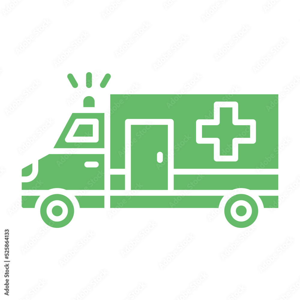 Ambulance Multicolor Glyph Icon Ambulance Multicolor Glyph Icon
