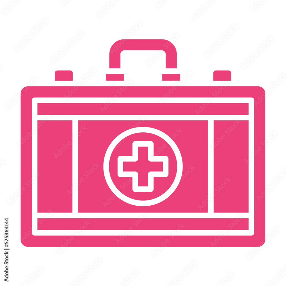 Obraz premium First Aid Kit Multicolor Glyph Icon