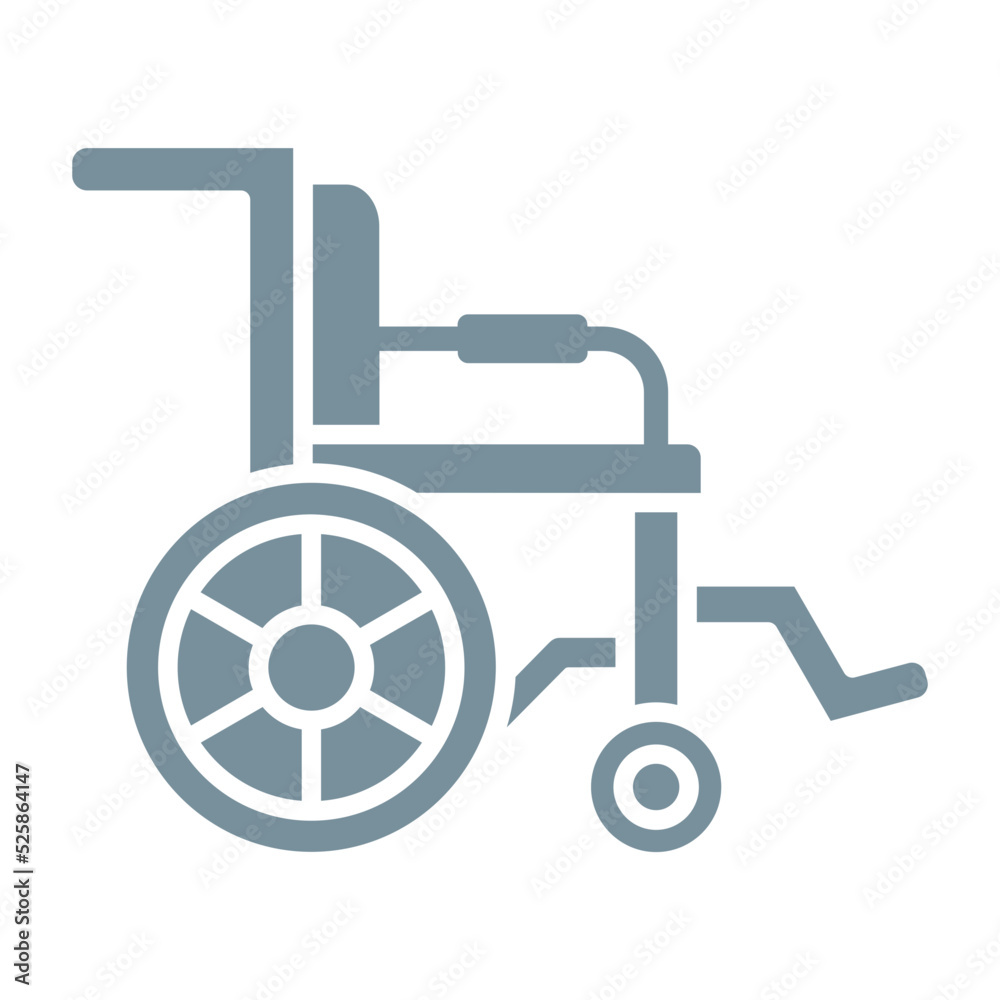 Handicapped Multicolor Glyph Icon Handicapped Multicolor Glyph Icon