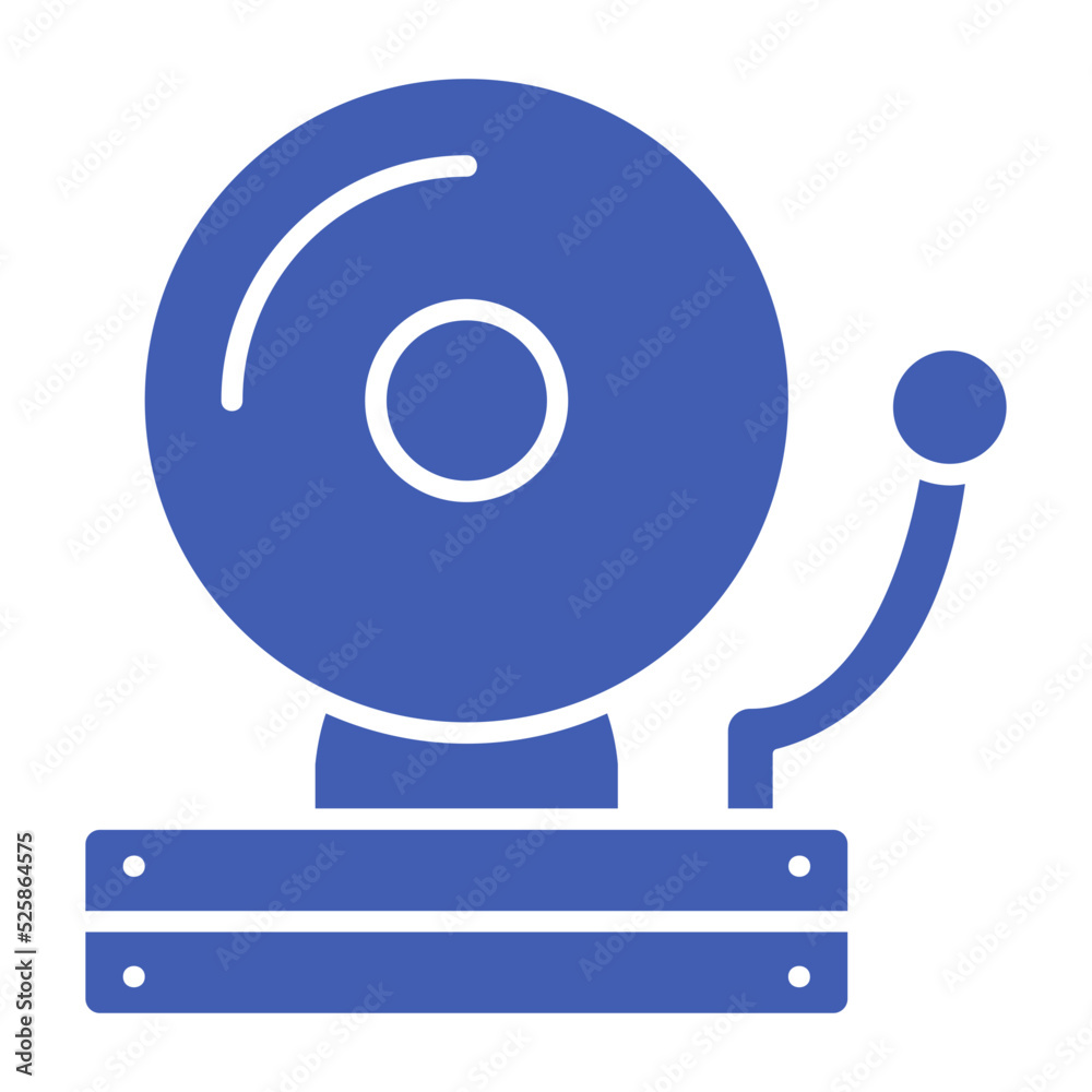 School Bell Multicolor Glyph Icon School Bell Multicolor Glyph Icon
