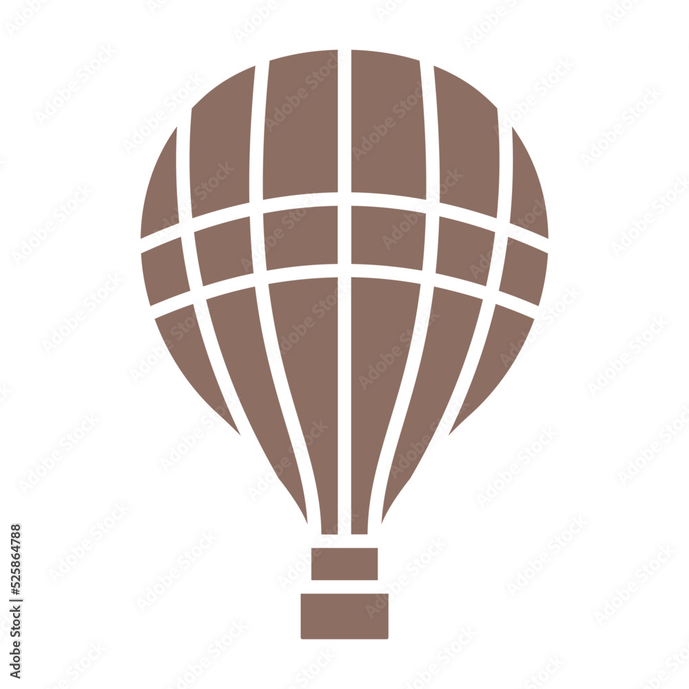 Naklejka premium Hot Air Balloon Multicolor Glyph Icon