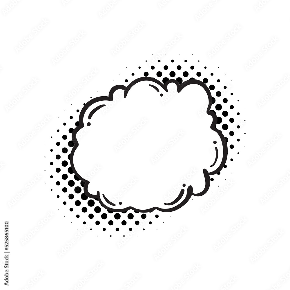 Comic speech bubble collection Freehand drawing Isolated on background.