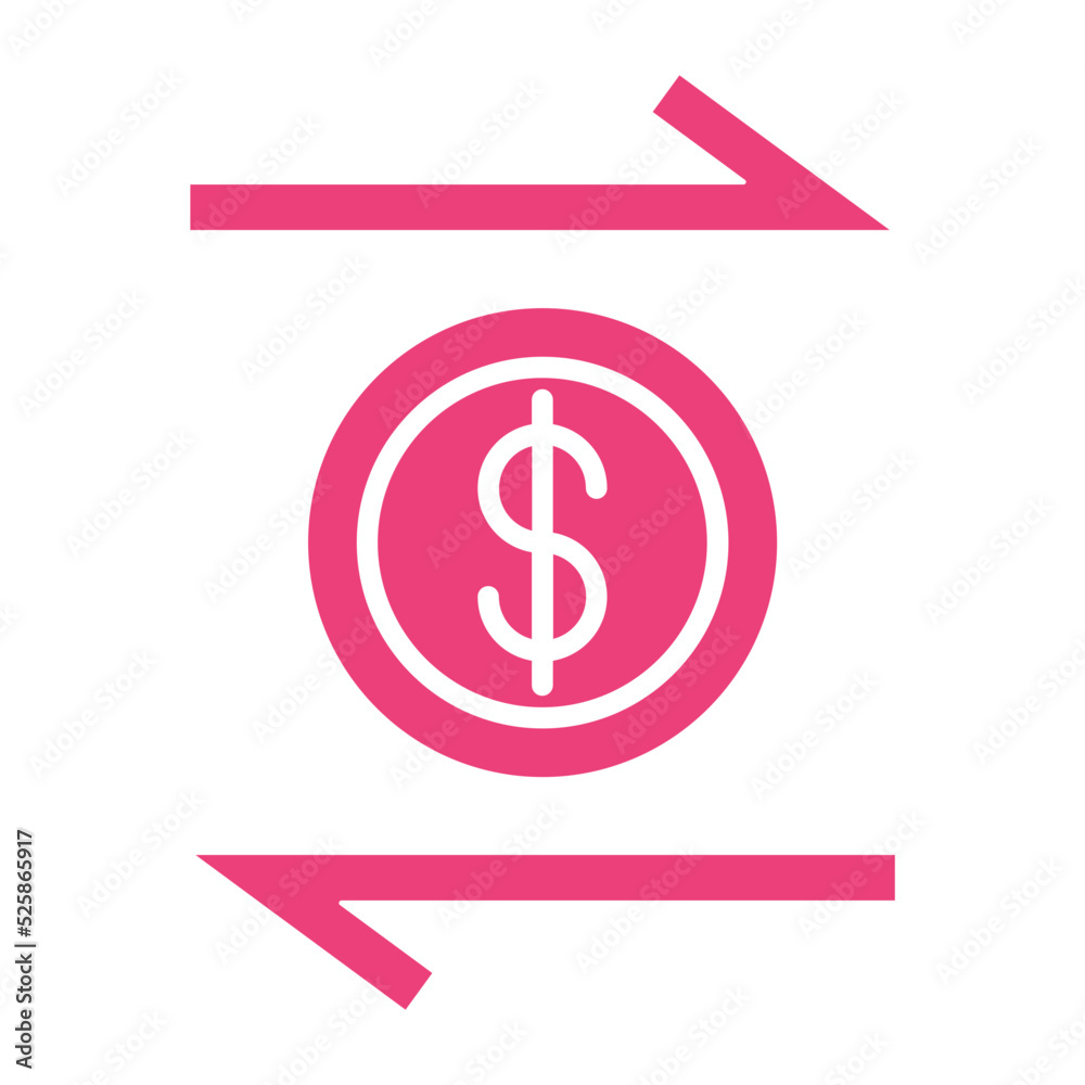 Money Transfer Multicolor Glyph Icon Money Transfer Multicolor Glyph Icon