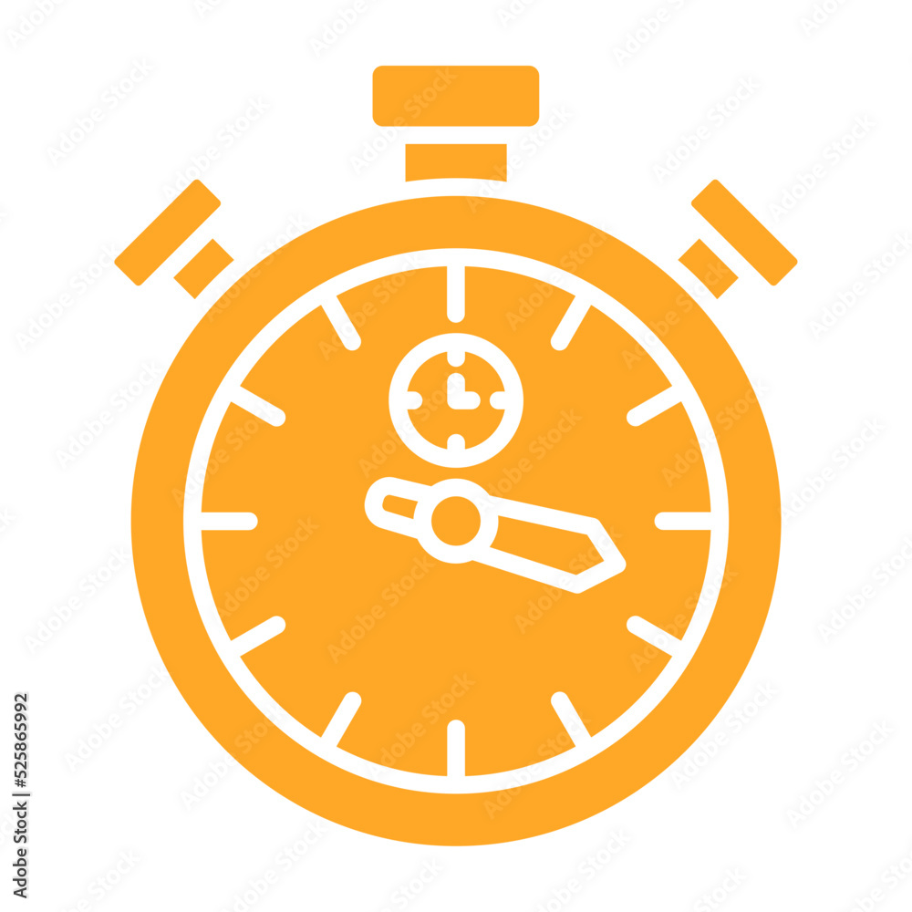 Stopwatch Multicolor Glyph Icon Stopwatch Multicolor Glyph Icon