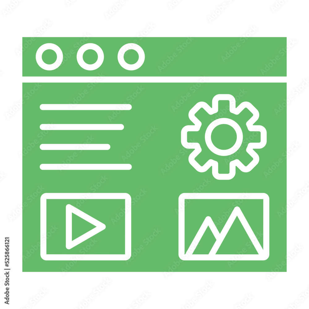Content Management Multicolor Glyph Icon Content Management Multicolor Glyph Icon