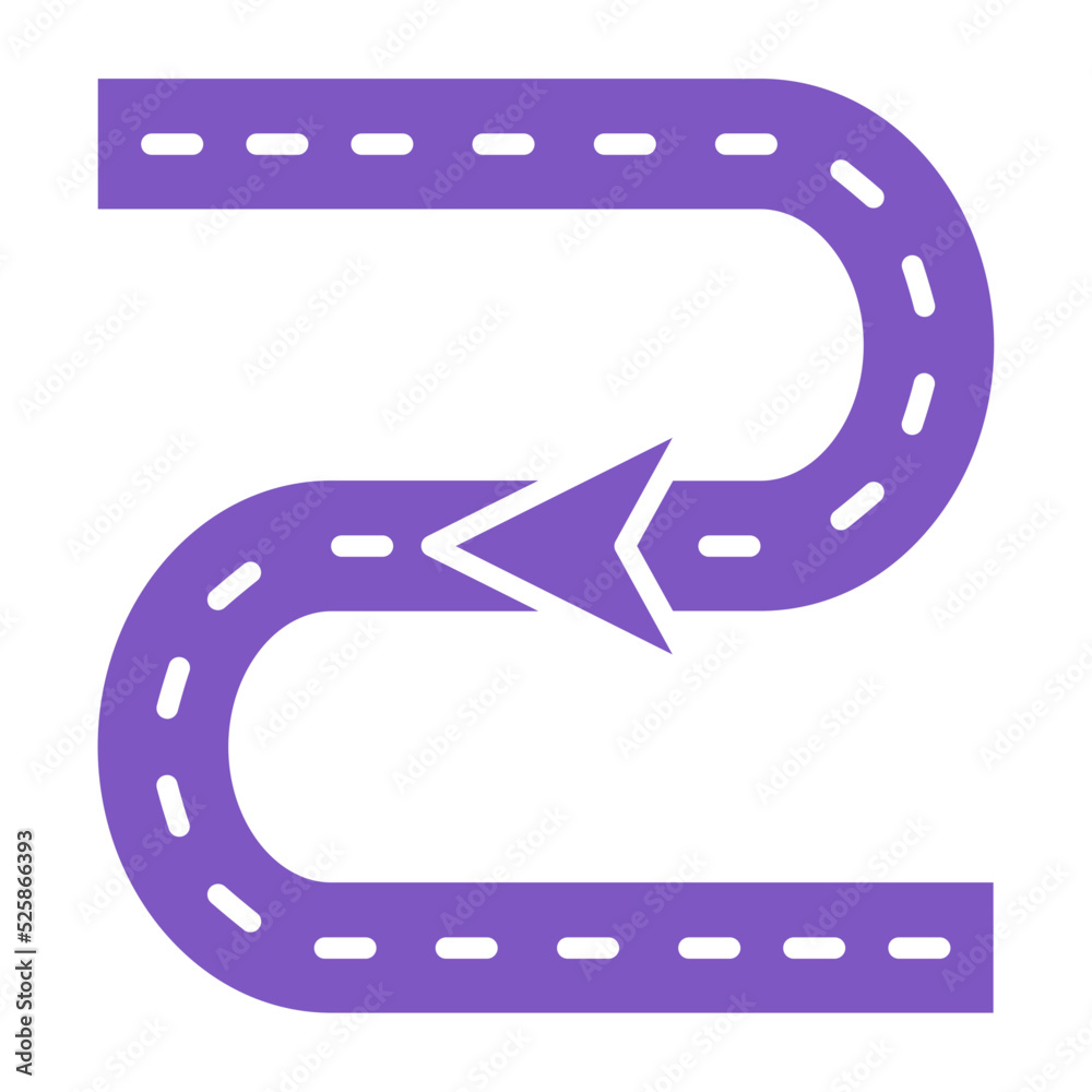 Fototapeta premium Gps Navigation Multicolor Glyph Icon