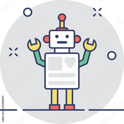 Game Robot Vector Icon