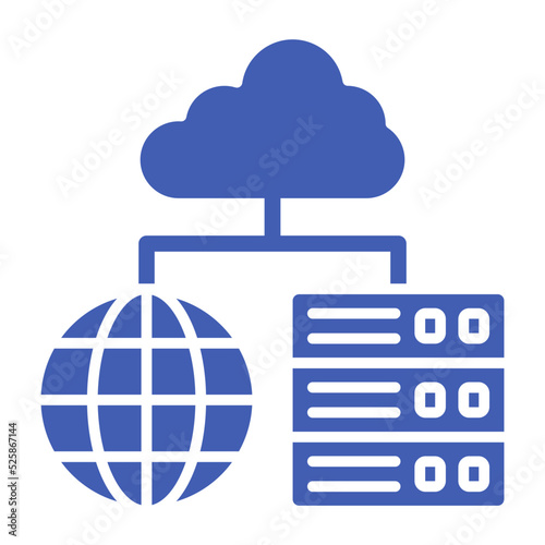 Hosting Multicolor Glyph Icon
