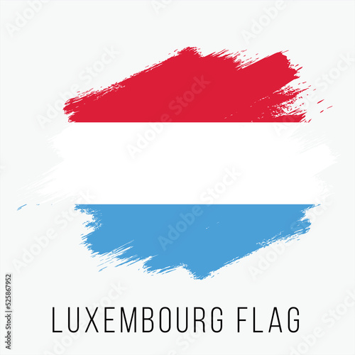 Luxembourg Vector Flag. Luxembourg Flag for Independence Day. Grunge Luxembourg Flag. Luxembourg Flag with Grunge Texture. Vector Template.