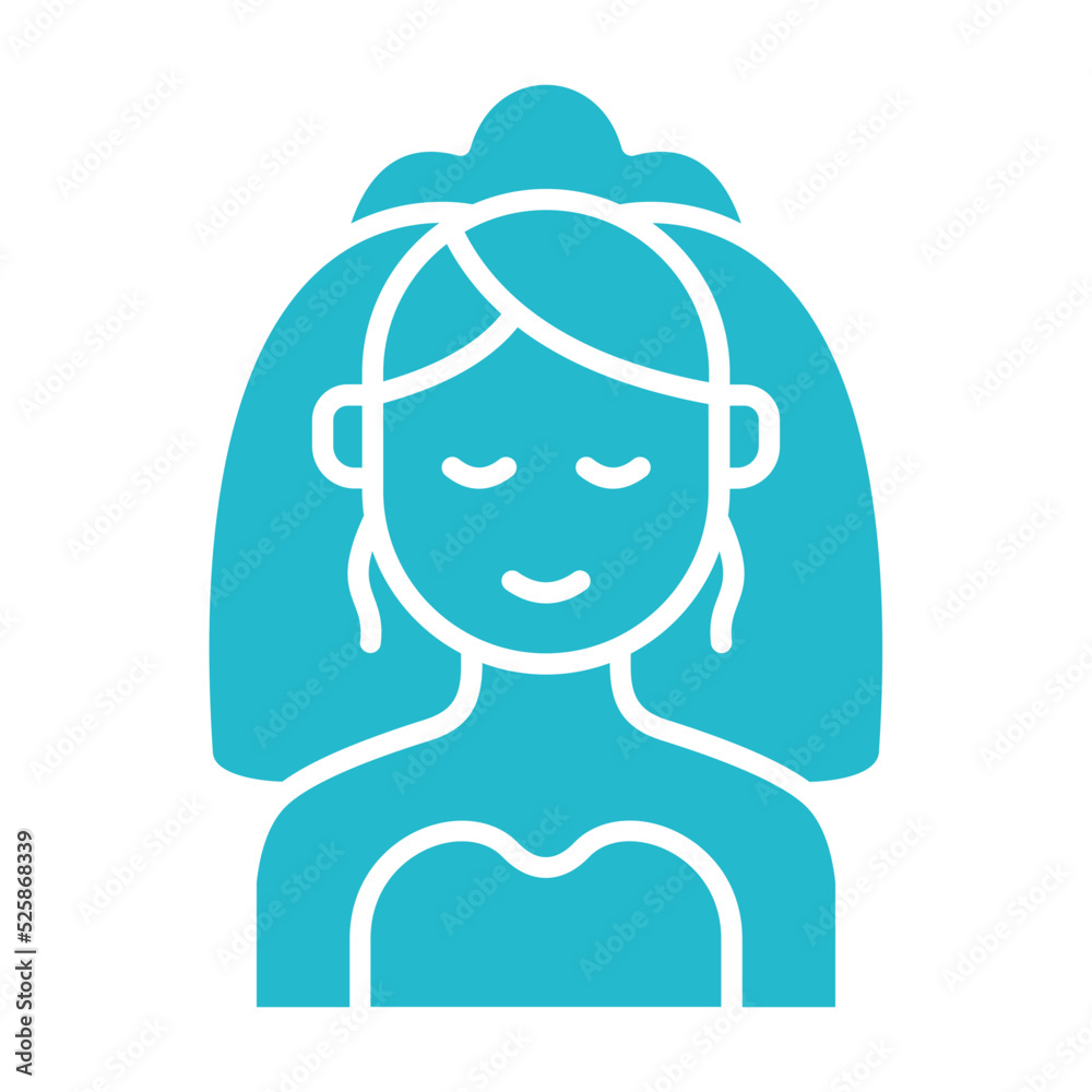 Naklejka premium Bride Multicolor Glyph Icon