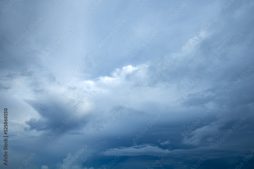 Dramatic rainy sky and dark clouds.