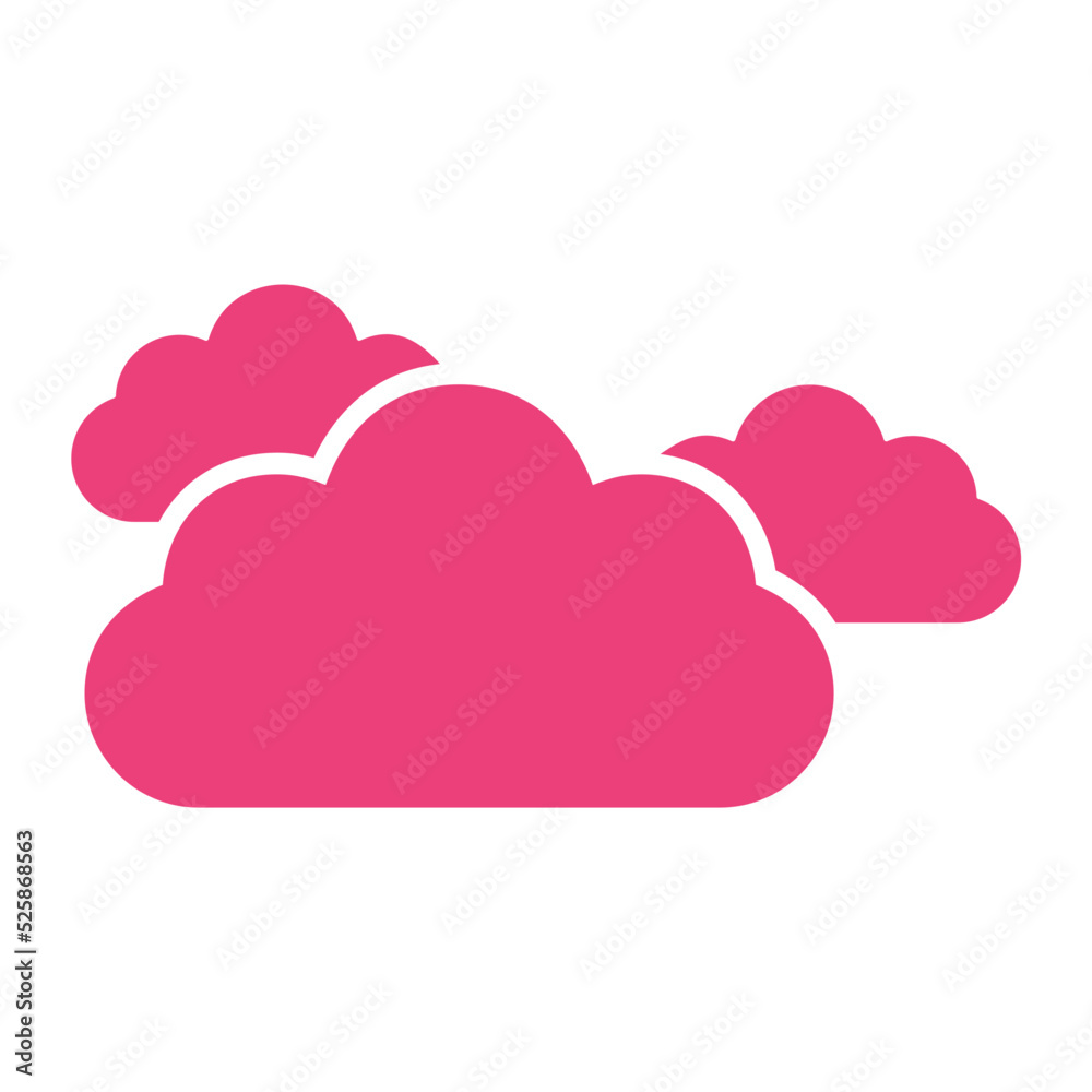 Clouds Multicolor Glyph Icon