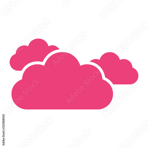 Clouds Multicolor Glyph Icon