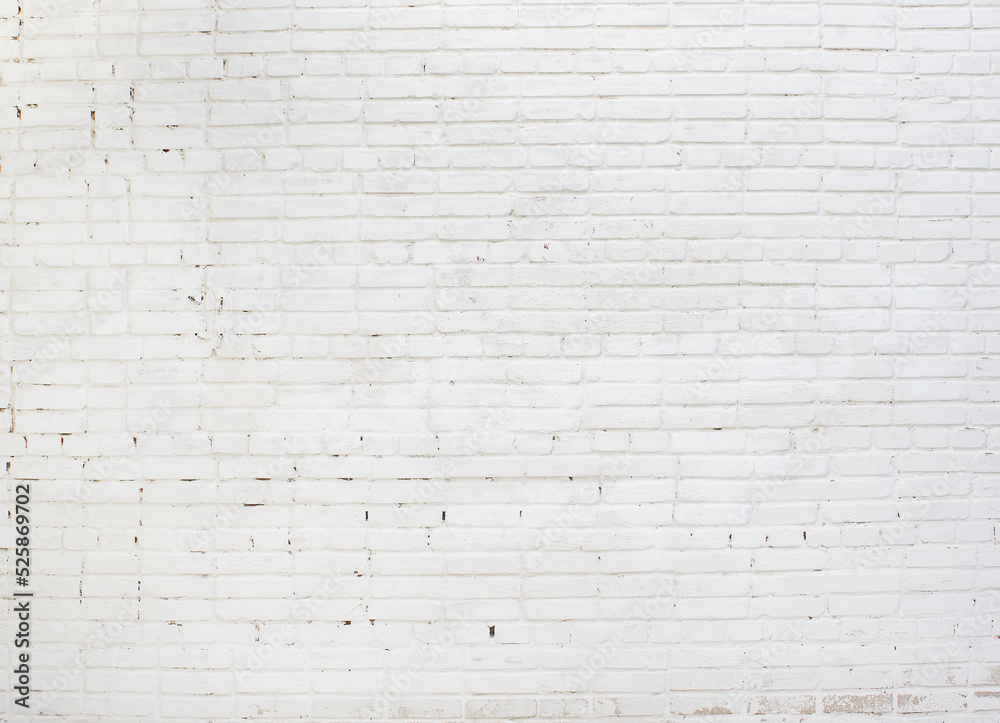 Photo of a white brick wall. Abstract background.