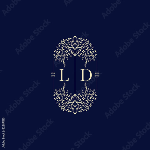 LD organic wedding initial logo design which is good for branding