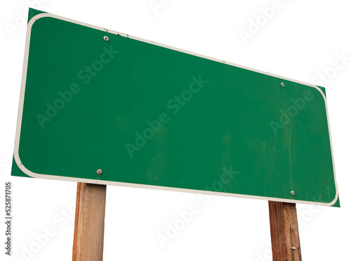 Transparent PNG of Blank Green Road Sign Ready For Your Message.