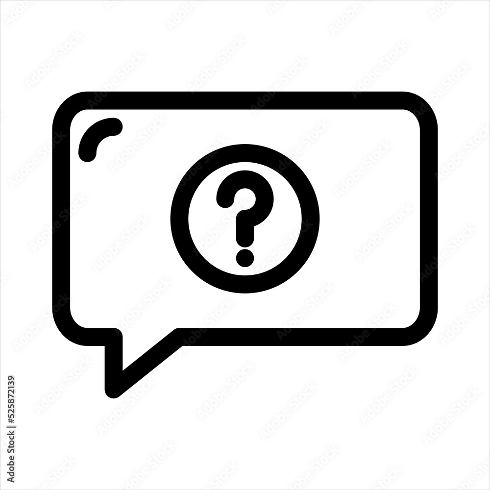 Vector Icons Chat Question Lineal Style. Pixel Perfect and Editable Stroke. Vector Icons Chat Question Lineal Style. Pixel Perfect and Editable Stroke.