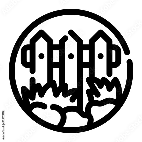 Fence Line icon vector design and illustration template