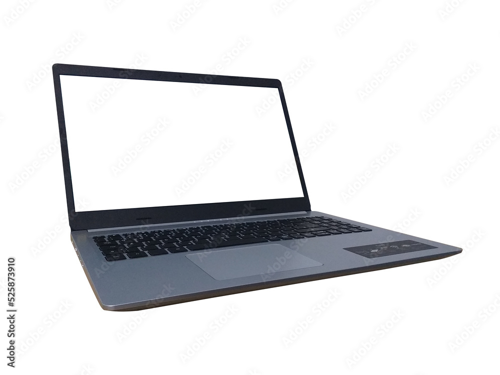 Laptop with transparent screen on transparent background. Laptop with transparent screen on transparent background.