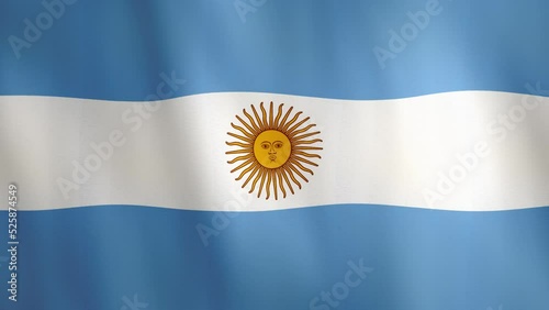 Waving Argentina Flag Animation Background photo