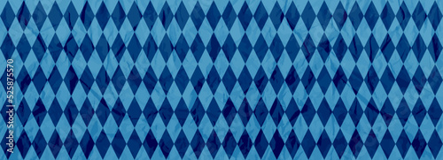 Oktoberfest Blue Diamond pattern crushed paper horizontal background Vector Illustration. Texture Backdrop. Online web app visual concept. User interface, Social Media post, Greeting card, Digital art